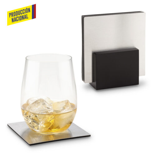 JUEGO PORTAVASOS EN ACERO INOXIDABLE - PRODUCCION NACIONAL